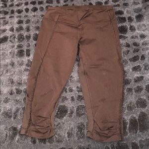 Black Lululemon crop ruffle leggings